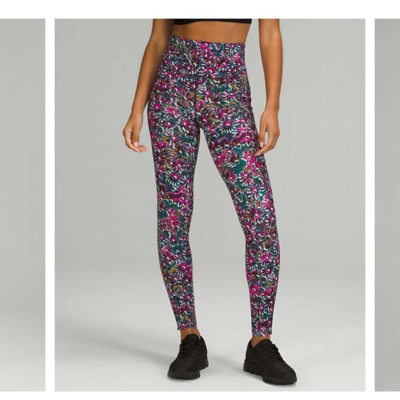 Lululemon Base Pace High-Rise Tight 28" *Brushed Floral Electric Multi - Picture 7 of 7
